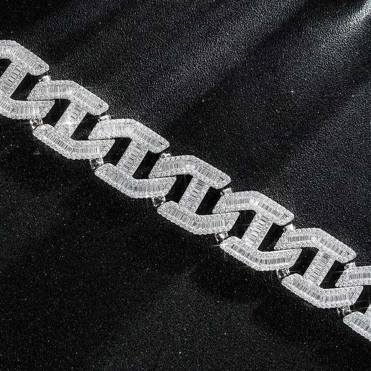 25MM Moissanite Prong Link