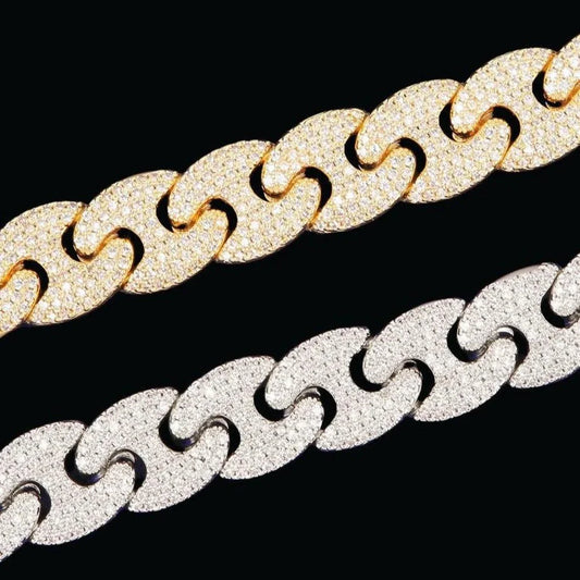 14MM Moissanite Cuban Comb Link