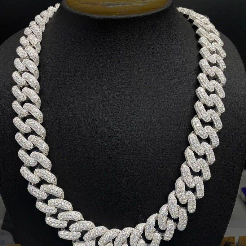 22MM Round Moissanite Cuban Link