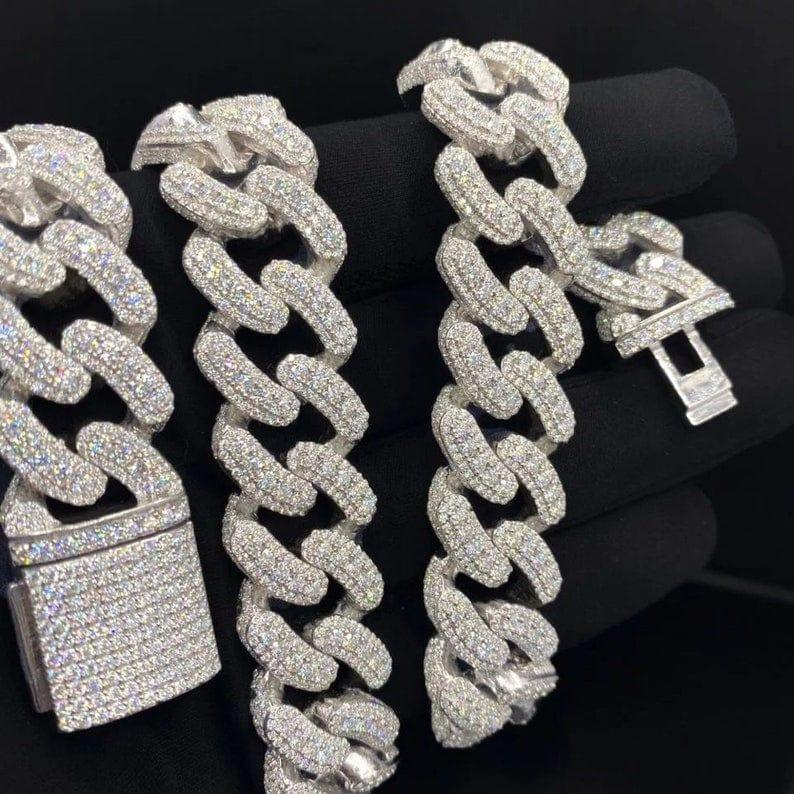 22MM Round Moissanite Cuban Link