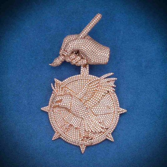 Moissanite Hawk Pendant