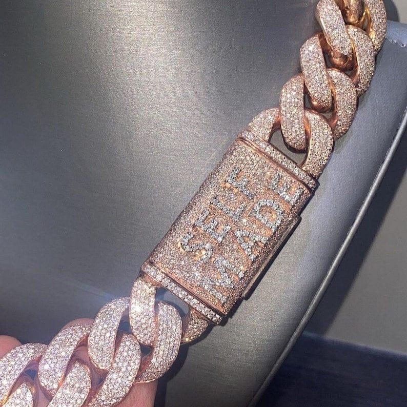 22MM Antique Moissanite Cuban Link