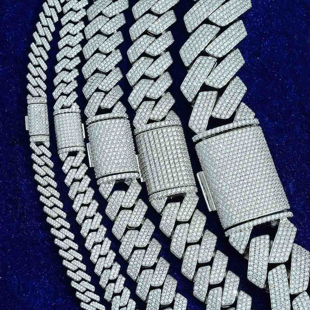 Cuban Link Moissanite Chain (ALL SIZES)