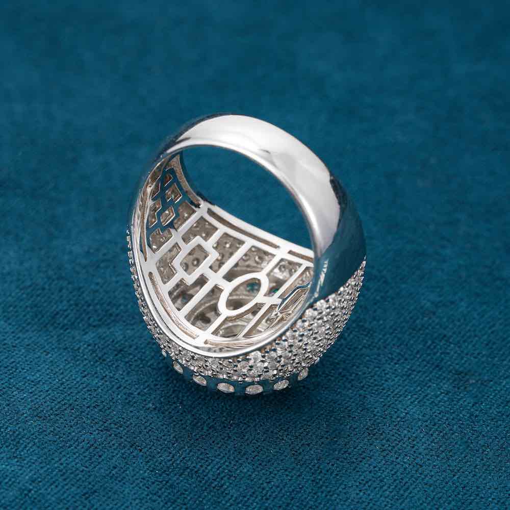 Double Halo Moissanite Ring