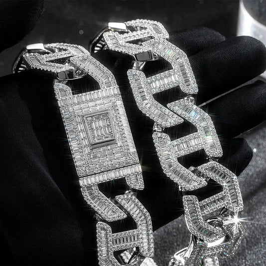 25MM Moissanite Prong Link