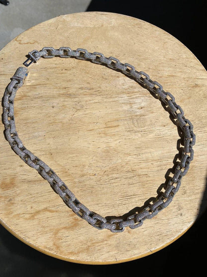 12MM Moissanite Cuban Chain Link Chain