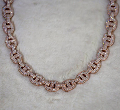 14MM Antique Moissanite Chain Link Cuban