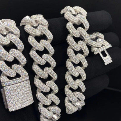 22MM Round Moissanite Cuban Link