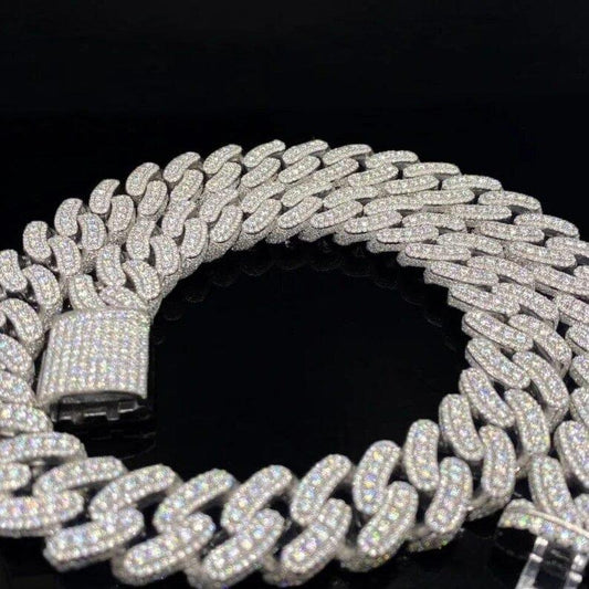 22MM Round Moissanite Cuban Link