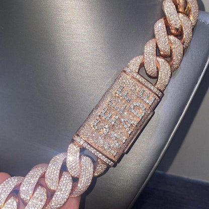 22MM Antique Moissanite Cuban Link