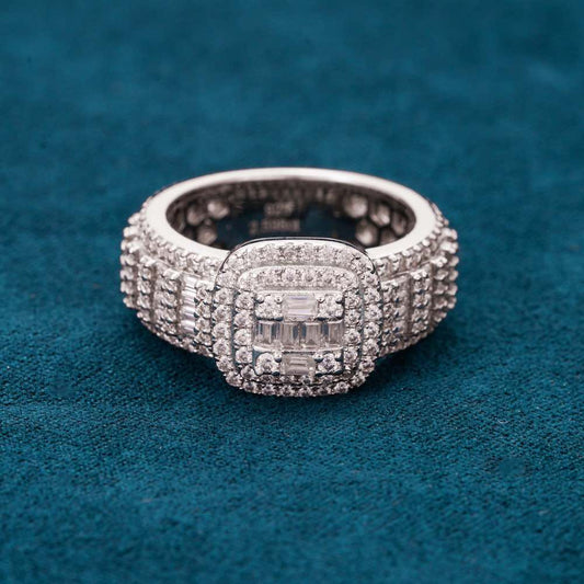 Moissanite Baguette Eternity Ring