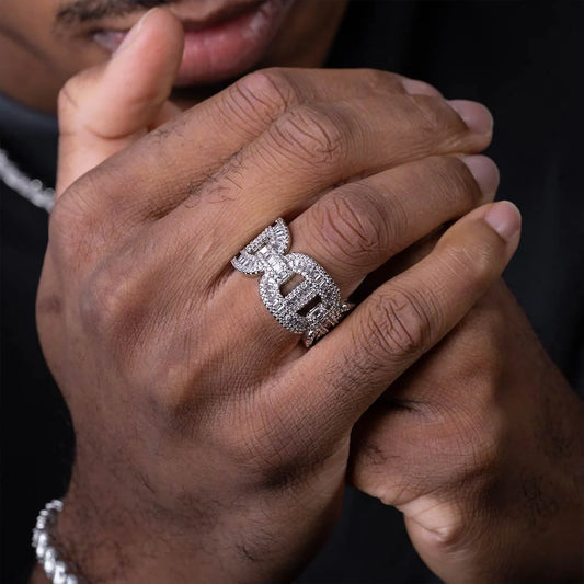 Moissanite Baguette Mariner Ring