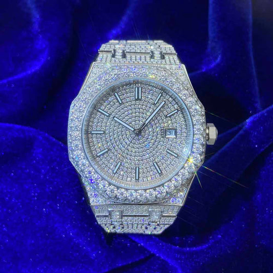 Moissanite Bustdown Watches