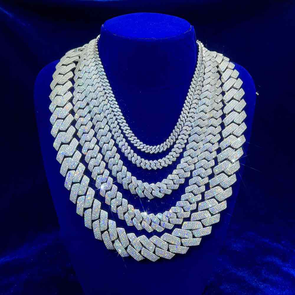 Cuban Link Moissanite Chain (ALL SIZES)