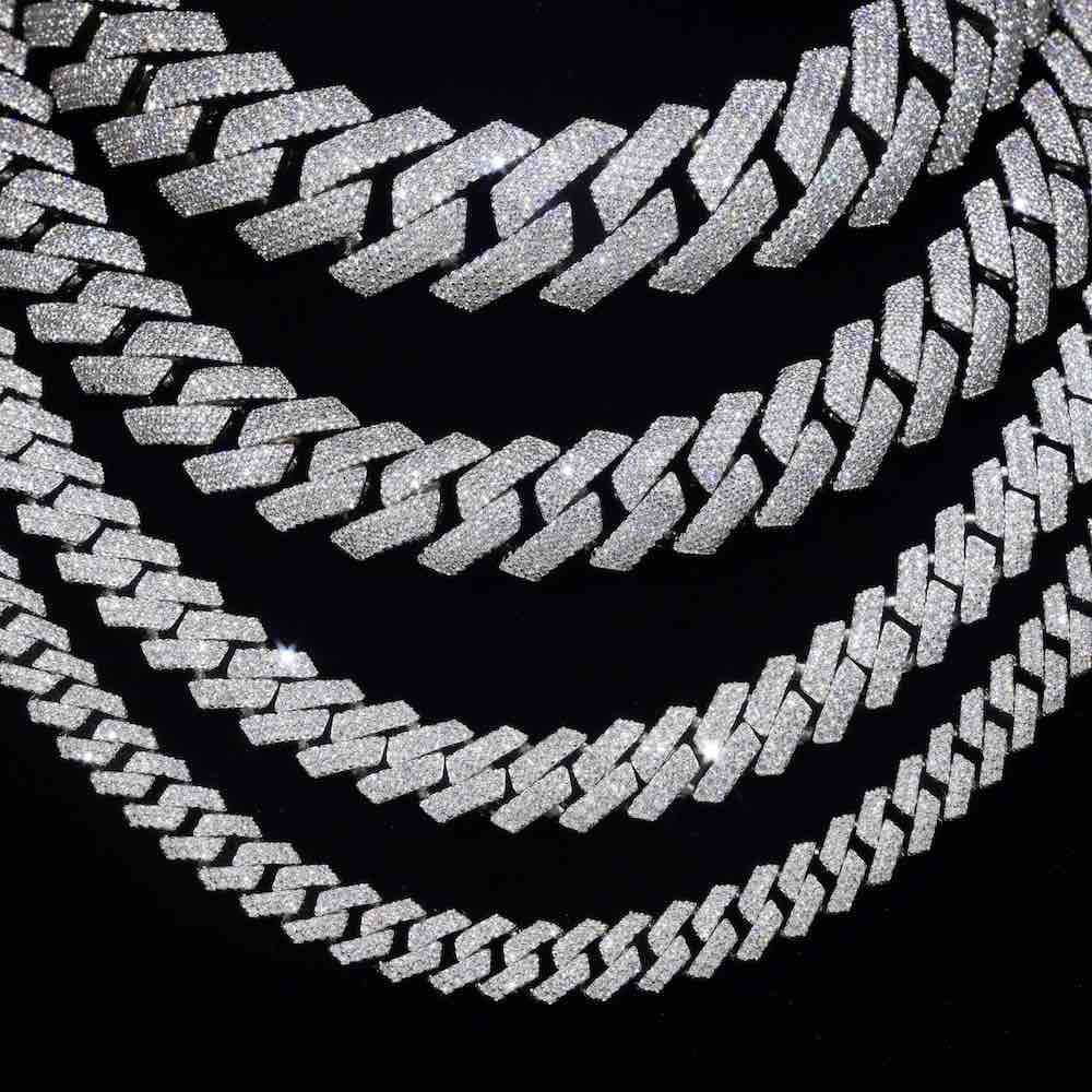 Cuban Link Moissanite Chain (ALL SIZES)