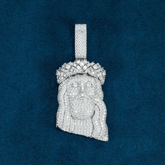 Moissanite Jesus Pendant