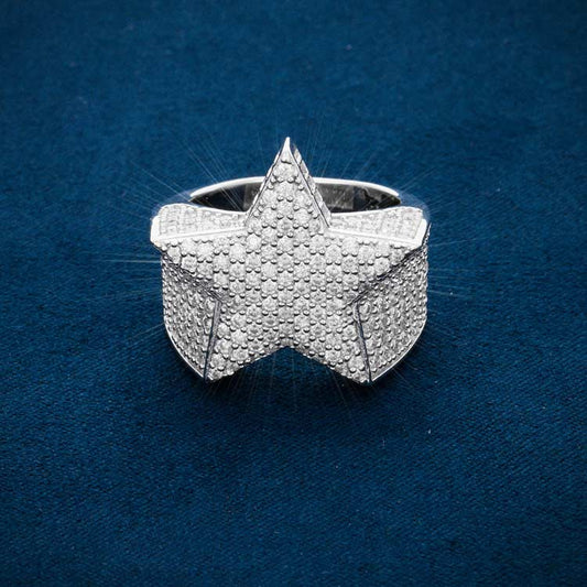 Moissanite Star Ring