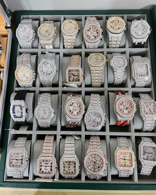Moissanite Bustdown Watches
