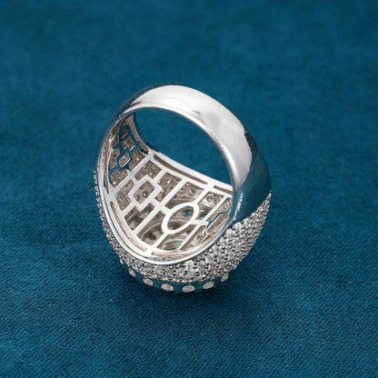 Double Halo Moissanite Ring