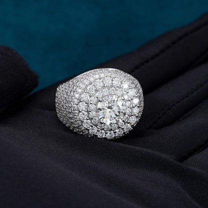 Double Halo Moissanite Ring