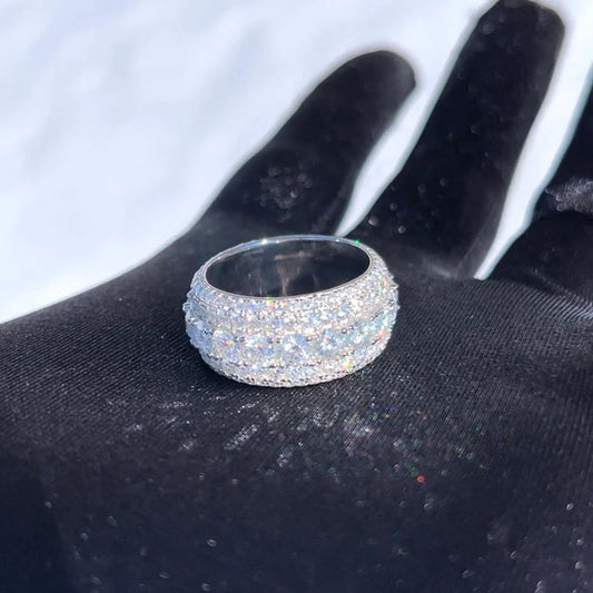 VVS 5 Rows ICED Men's Moissanite Pinky Ring